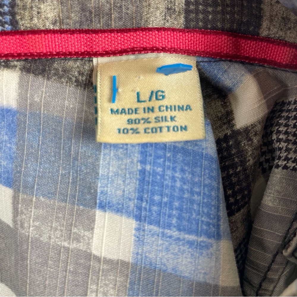 Men's‎ Tommy Bahama Modern Island Fit Silk/Cotton Blend Button Down Large - Picture 8 of 9